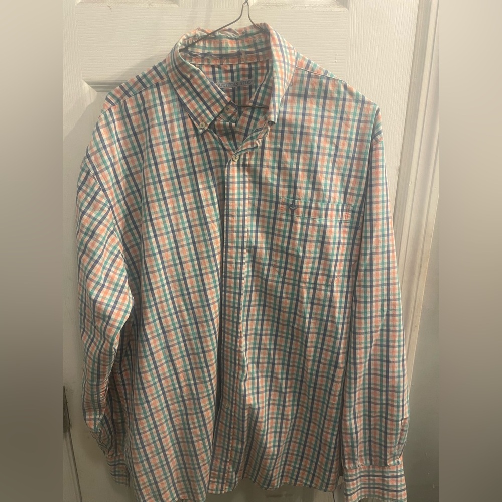 Multicolor Plaid Button-Up Shirt southern tide - xl